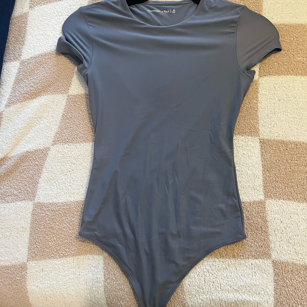 Grayish Blue Short Sleeve Bodysuit